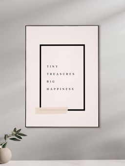 Nestroots - Scripted Happiness Canvas Wall Art Motivation inspirational Quotes Printed Wall Painting