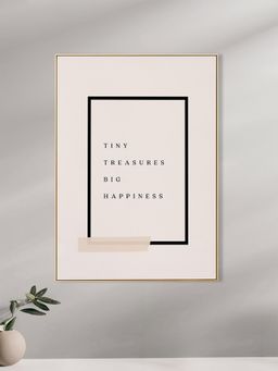 Nestroots - Scripted Happiness Canvas Wall Art Motivation inspirational Quotes Printed Wall Painting