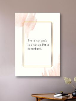 Nestroots - Empowering Comeback Canvas Wall Art Motivation inspirational Quotes Printed Wall Painting