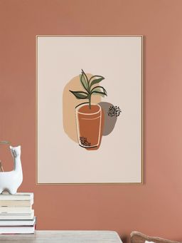 Nestroots - Elegant Green Plant Canvas Art Printed Wall Painting