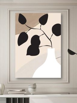 Nestroots - Elegant Monochrome Vase Canvas Art Abstract Painting