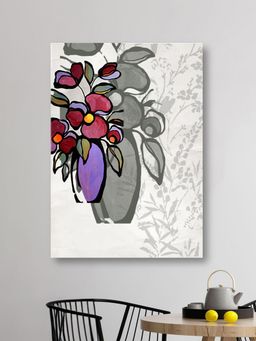 Nestroots - Elegant Flower Vase Canvas Art Abstract Painting