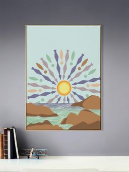 Nestroots - Sun and Sea Canvas Art Wall Painting