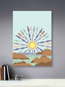 Nestroots - Sun and Sea Canvas Art Wall Painting