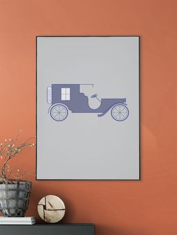 Nestroots - Purple Vintage Car Abstract Canvas Art Printed Wall Painting