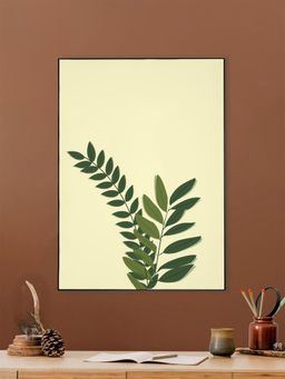 Nestroots - Vibrant Green Leaves Framed Print Canvas Art Wall Painting