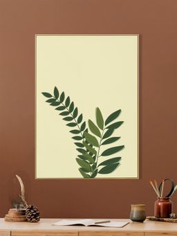 Nestroots - Vibrant Green Leaves Framed Print Canvas Art Wall Painting