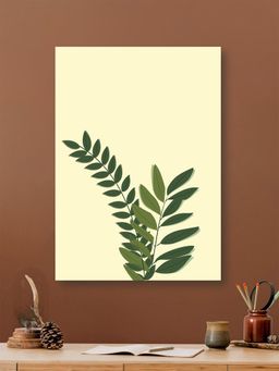 Nestroots - Vibrant Green Leaves Framed Print Canvas Art Wall Painting