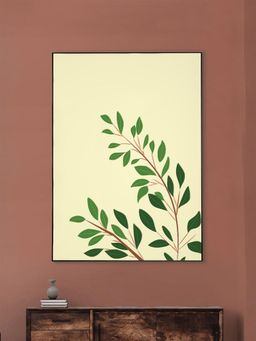 Nestroots - Bright Green Leaves Framed Print Canvas Art Wall Painting