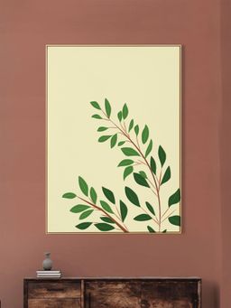 Nestroots - Bright Green Leaves Framed Print Canvas Art Wall Painting
