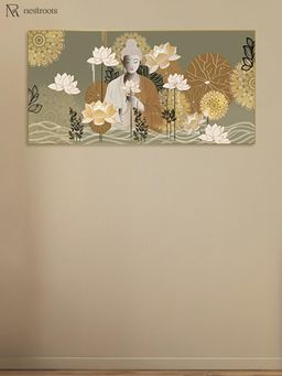 Nestroots - Serene Depiction Of Buddha Care Canvas Wall Painting