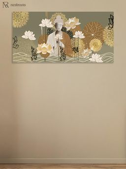 Nestroots - Serene Depiction Of Buddha Care Canvas Wall Painting