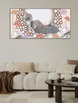 Nestroots - Buddha in Sleeping Position Care Canvas Wall Painting