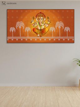 Nestroots - Radiant Lord Ganesha Care Canvas Wall Painting
