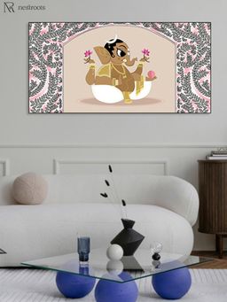 Nestroots - Ganpati in Elegance Care Canvas Wall Painting
