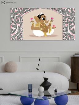 Nestroots - Ganpati in Elegance Care Canvas Wall Painting
