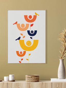 Nestroots - Colourful Birds Abstract Canvas Print