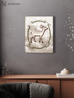 Nestroots - Fawn in the Ferns Wall Painting for Living Room