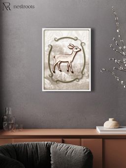 Nestroots - Fawn in the Ferns Wall Painting for Living Room