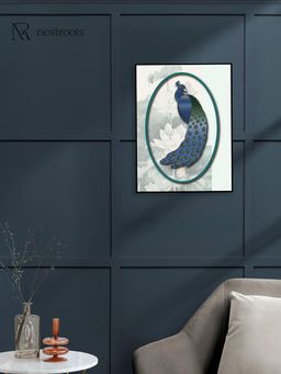 Nestroots - Peacock in the Mist Wall Painting for Living Room