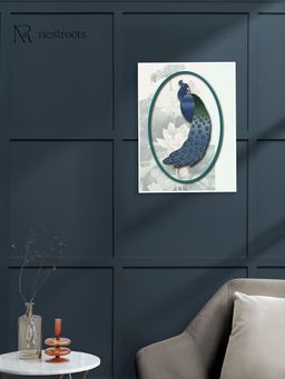 Nestroots - Peacock in the Mist Wall Painting for Living Room