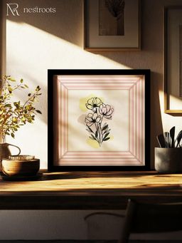 Nestroots - Blush in Bloom Wall Painting for Living Room