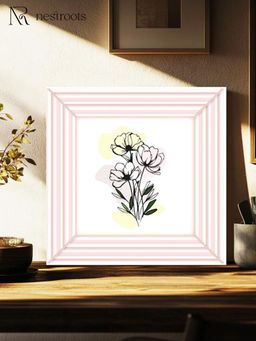 Nestroots - Blush in Bloom Wall Painting for Living Room