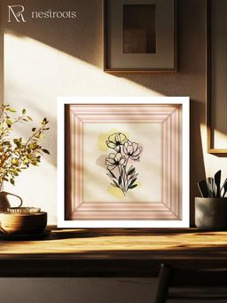 Nestroots - Blush in Bloom Wall Painting for Living Room