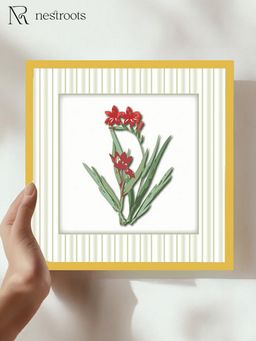 Nestroots - Stem & Scarlet Wall Painting for Living Room