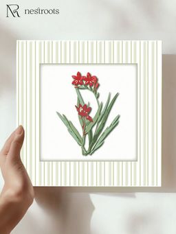 Nestroots - Stem & Scarlet Wall Painting for Living Room