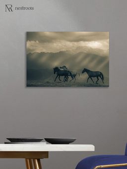 Nestroots - When Mountains Watch Wall Painting for Living Room