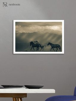 Nestroots - When Mountains Watch Wall Painting for Living Room