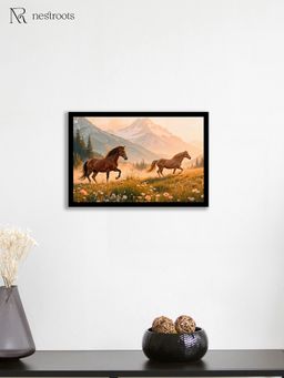 Nestroots - Beneath the Amber Sky Canvas Wall Painting for Living Room