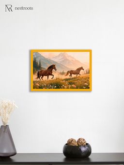 Nestroots - Beneath the Amber Sky Canvas Wall Painting for Living Room