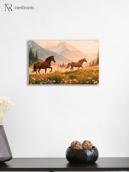 Nestroots - Beneath the Amber Sky Canvas Wall Painting for Living Room