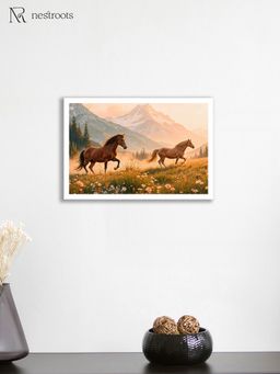 Nestroots - Beneath the Amber Sky Canvas Wall Painting for Living Room