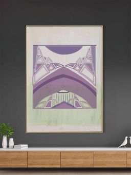 Nestroots - Vibrant Purple and Green Art Canvas Wall Painting