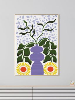 Nestroots - Vibrant Floral Vase Wall Art Canvas Wall Painting