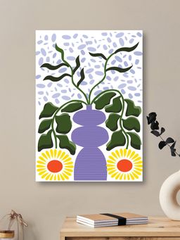 Nestroots - Vibrant Floral Vase Wall Art Canvas Wall Painting