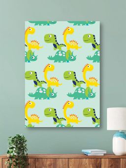 Nestroots - Colourful Dinosaur Pattern Canvas Art Canvas Wall Painting