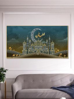 Nestroots - Vibrant Ramadan Mosque and Crescent Wall Painting