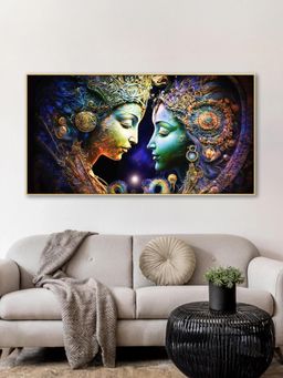 Nestroots - Elegant Women in Serene Blue Wall Painting