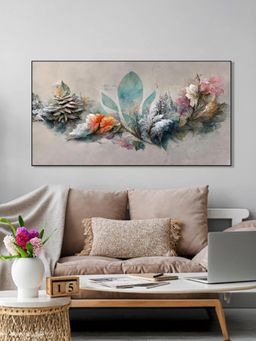 Nestroots - Vibrant Floral Elegance: Wall Painting
