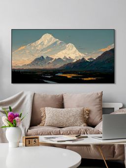 Nestroots - Serenity: Majestic Mountains and Birds Wall Painting