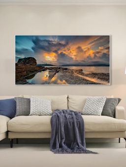 Nestroots - Serene Ocean Sunset Wall Painting