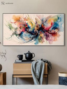 Nestroots - Dynamic Abstract: Bursting with Color Wall Painting