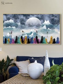Nestroots - Skiing in Serene Snowy Mountains Wal Painting