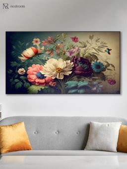 Nestroots - Vibrant Flowers in Delicate Vase Wall Painting