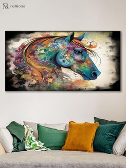 Nestroots - Colourful Flowers in Serene Field Wall Painting