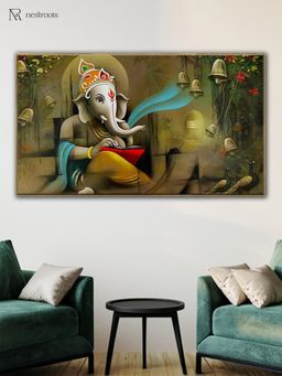 Nestroots - Blessings Of Lord Ganesh: Wall Painting